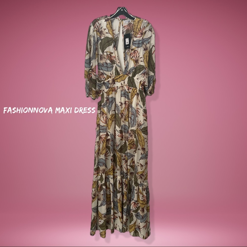 Fashionnova Resort Maxi - Multi Palm Print